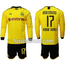 Fußballtrikots Borussia Dortmund Sergio Gomez 17 Kinder Heim Trikotsatz 2019-2020 Langarm